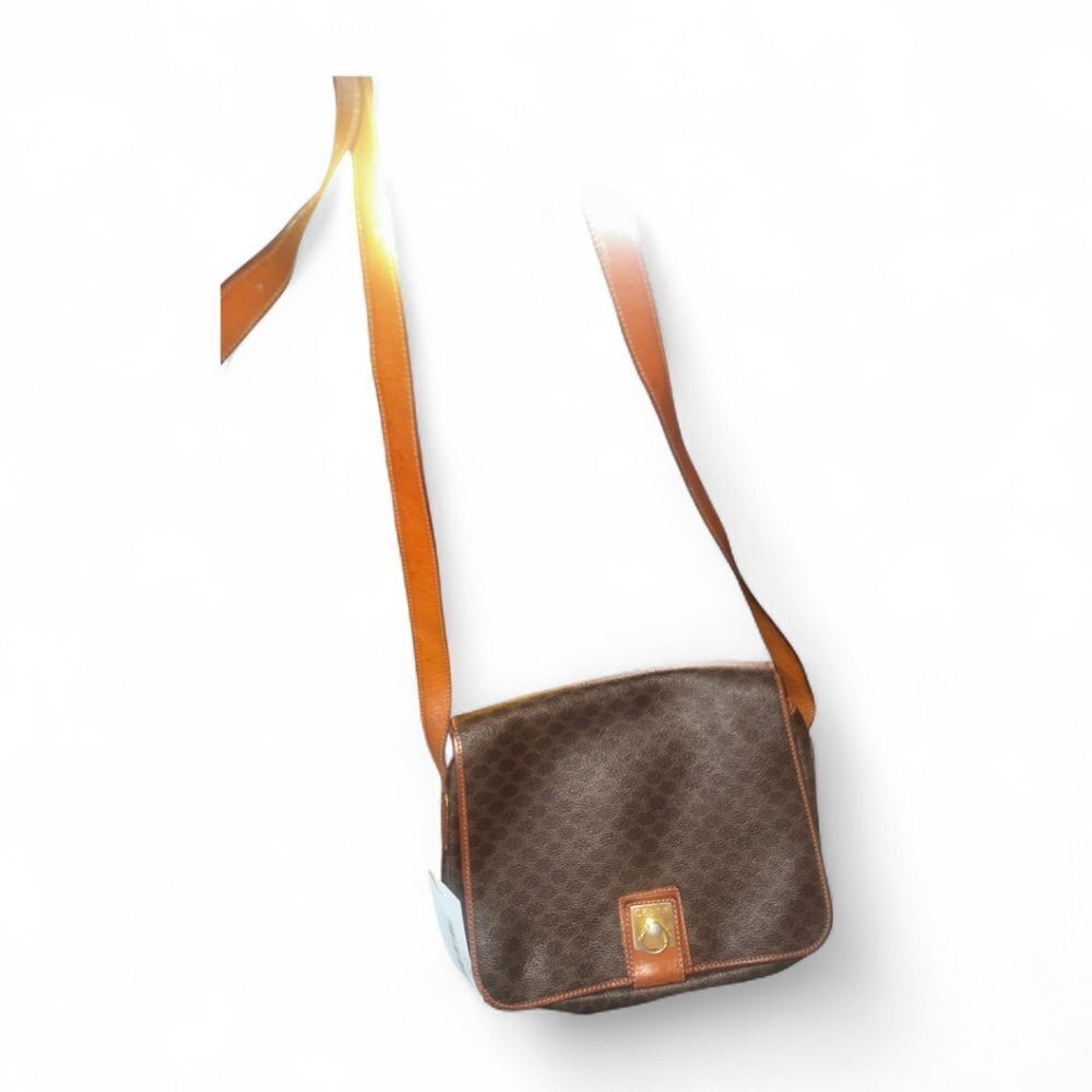 Celine Macadam Brown Leather Shoulder Bag - Picture 9 of 15